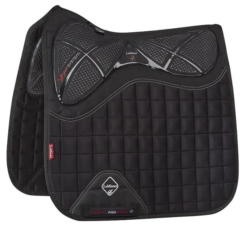 LeMieux X-Grip Twin Side Euro Dressage Square - Black